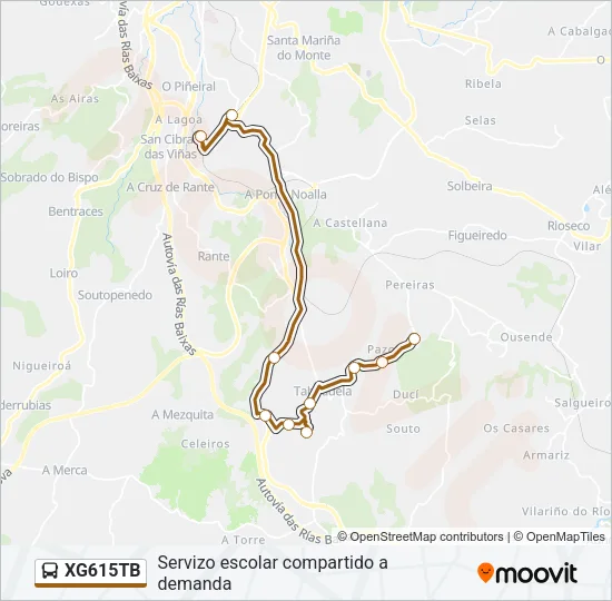 XG615TB Bus Line Map