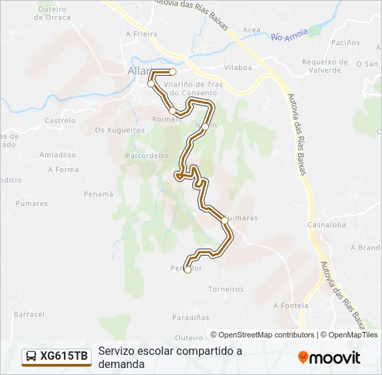 XG615TB Bus Line Map