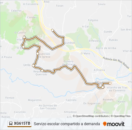 XG615TB bus Line Map