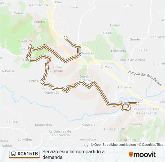 XG615TB Bus Line Map