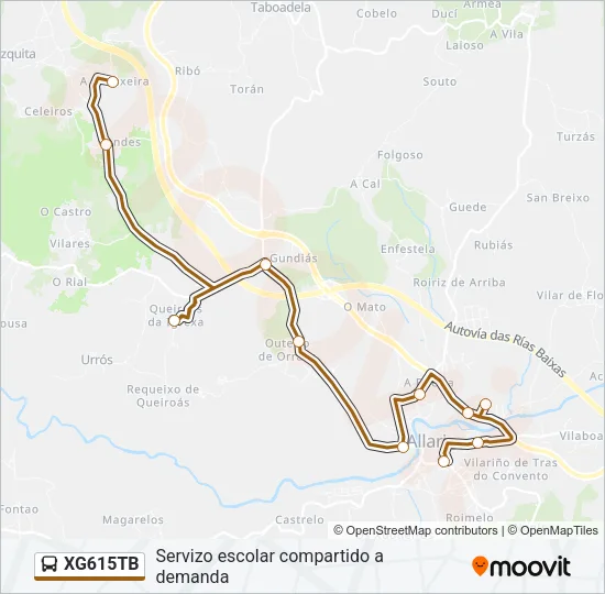 XG615TB Bus Line Map
