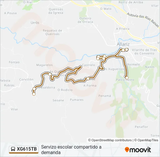 XG615TB Bus Line Map