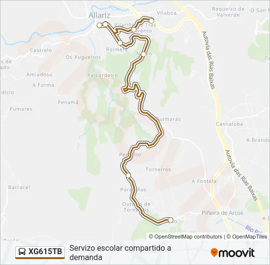 XG615TB Bus Line Map