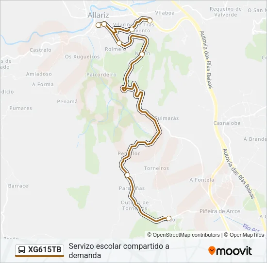 XG615TB Bus Line Map