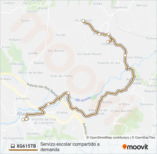 XG615TB Bus Line Map