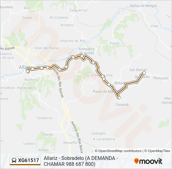 XG61517 Bus Line Map