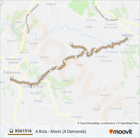 XG61516 bus Line Map