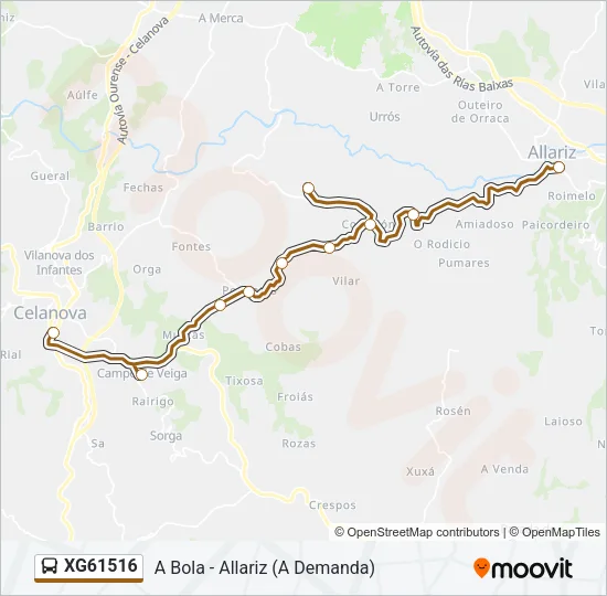 XG61516 Bus Line Map