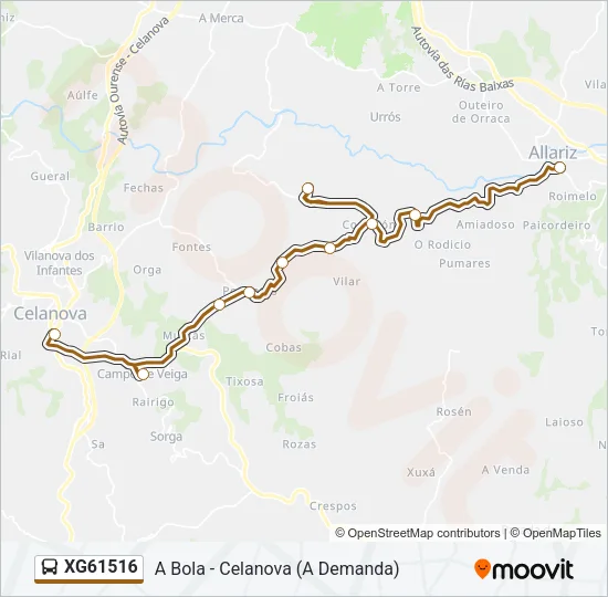 XG61516 Bus Line Map