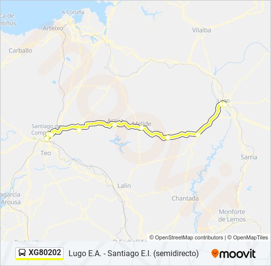 XG80202 bus Line Map