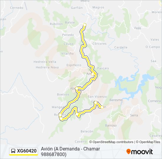 XG60420 bus Mapa de línia