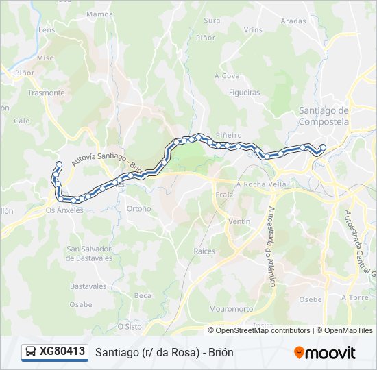 XG80413 bus Line Map