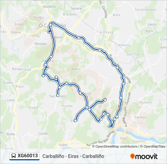 XG60013 Bus Line Map