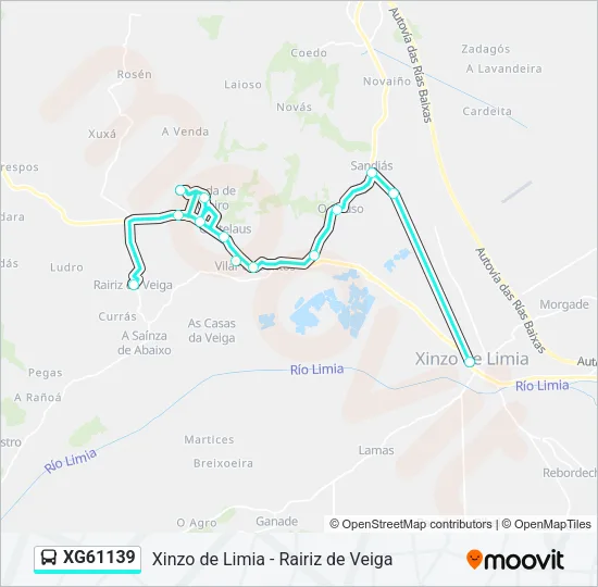 XG61139 Bus Line Map