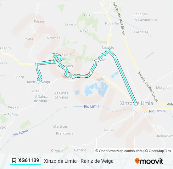 XG61139 Bus Line Map