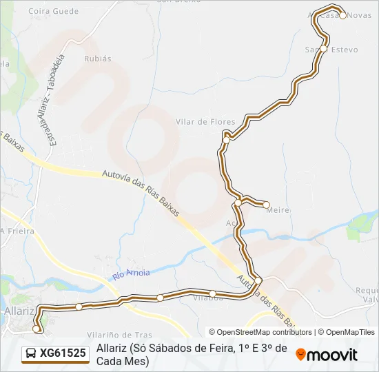 XG61525 Bus Line Map