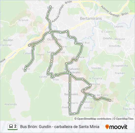 2 Bus Line Map