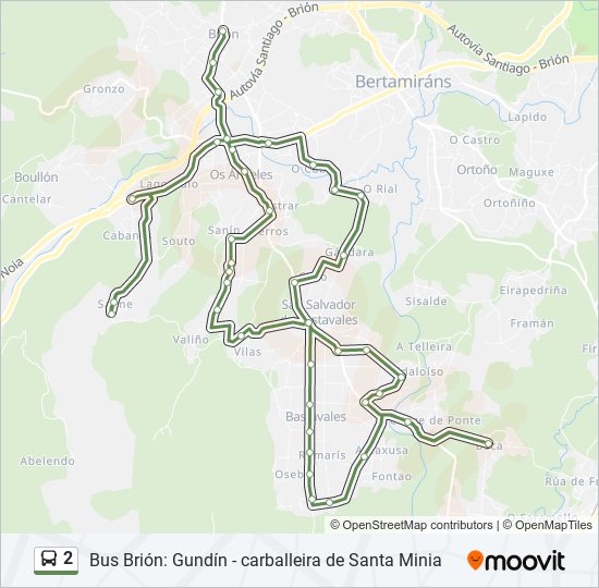 2 bus Line Map