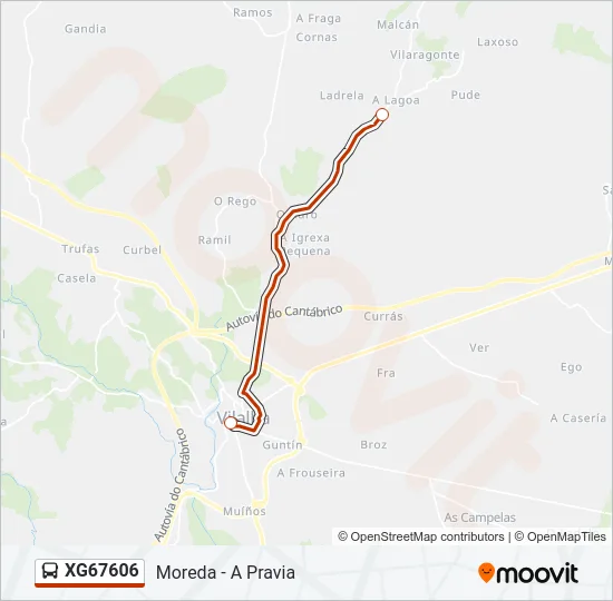 XG67606 Bus Line Map