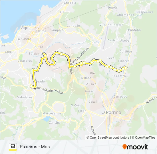 XG62101/2/3 Bus Line Map