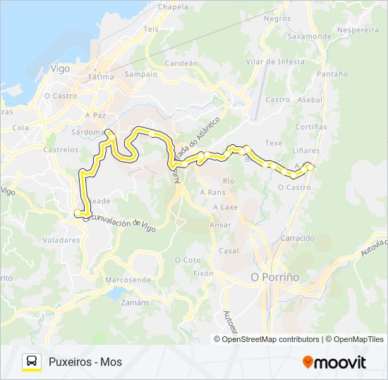 XG62101/2/3 bus Mapa de línia