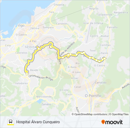 Mapa de XG62101/2/3 de autobús