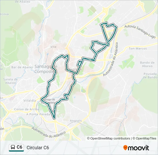 C6 Bus Line Map