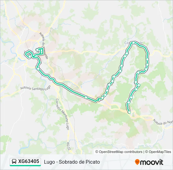 XG63405 Bus Line Map