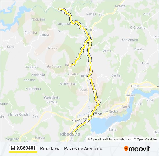 XG60401 bus Mapa de línia