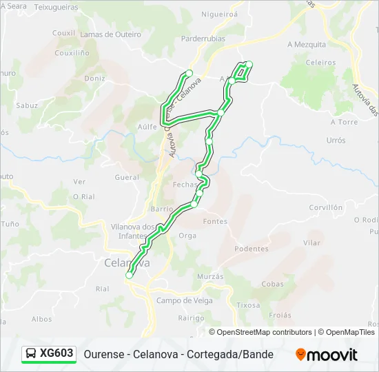 XG603  Line Map