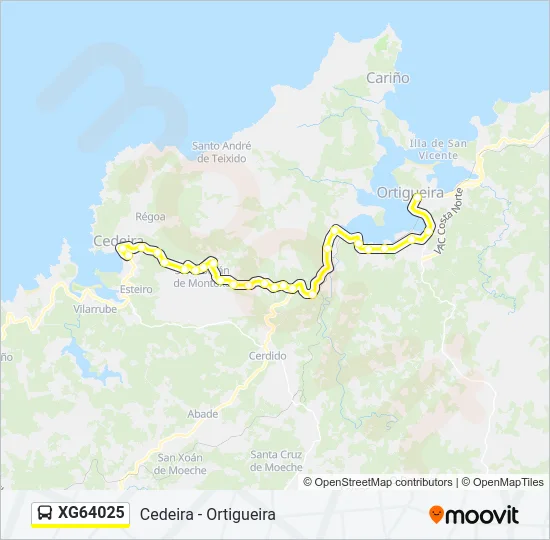 XG64025 Bus Line Map