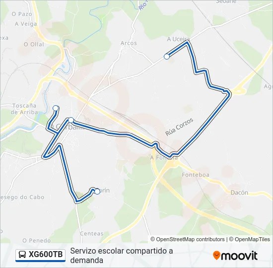 XG600TB Bus Line Map