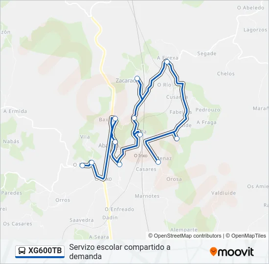 XG600TB Bus Line Map