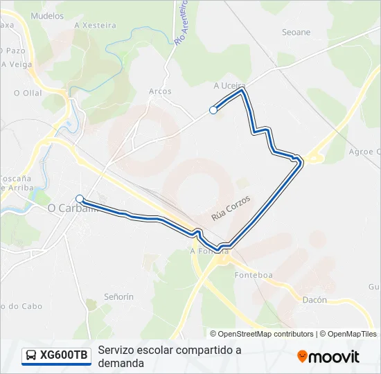 XG600TB Bus Line Map