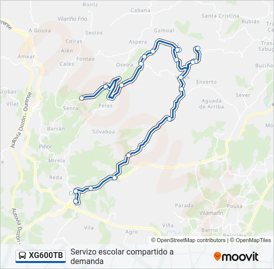 XG600TB Bus Line Map