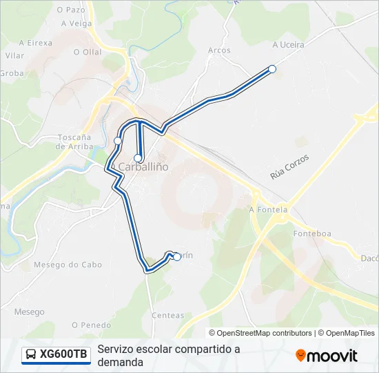 XG600TB Bus Line Map