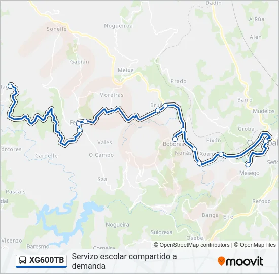 XG600TB Bus Line Map