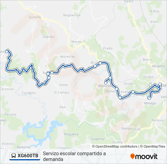 XG600TB Bus Line Map
