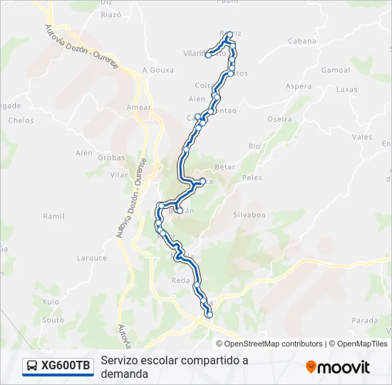 XG600TB Bus Line Map