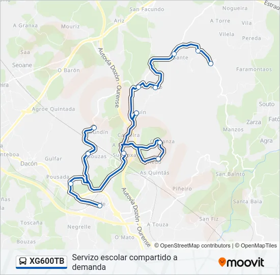 XG600TB Bus Line Map