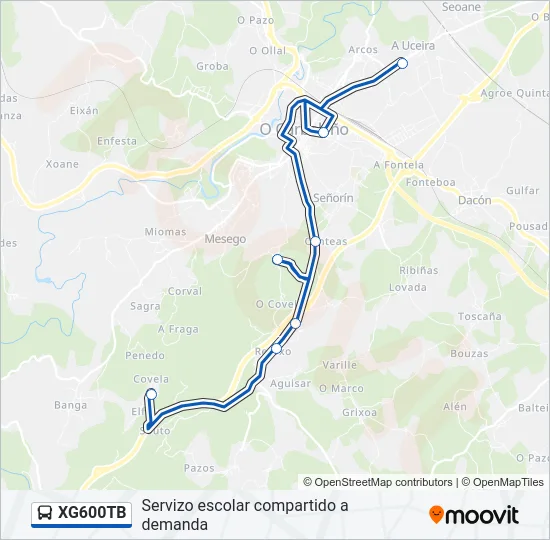 XG600TB Bus Line Map