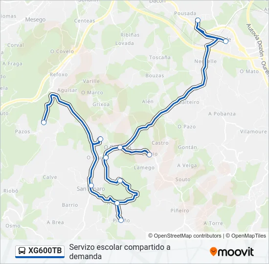 XG600TB Bus Line Map