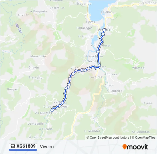 XG61809 Bus Line Map