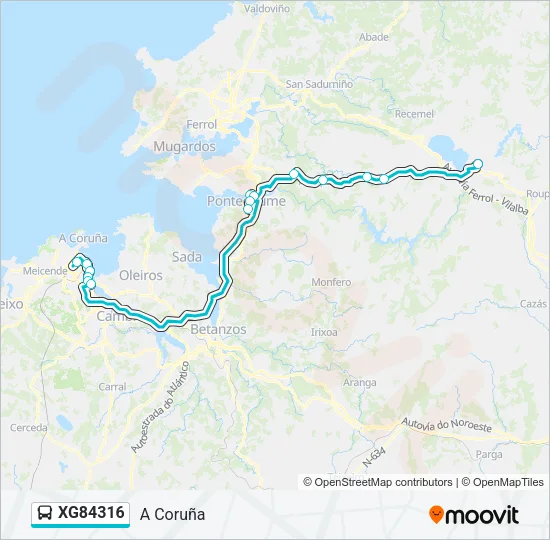 XG84316 Bus Line Map