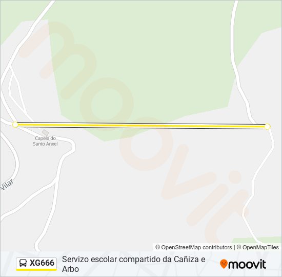 Mapa de XG666 de autobús