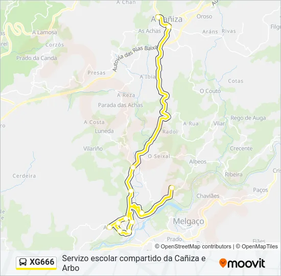 XG666 Bus Line Map