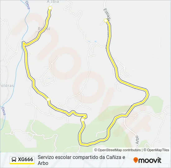 XG666 Bus Line Map