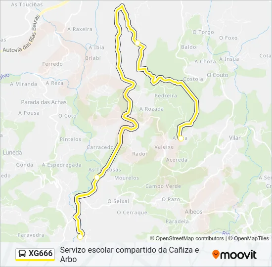 XG666 Bus Line Map