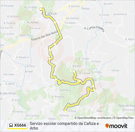 XG666 Bus Line Map