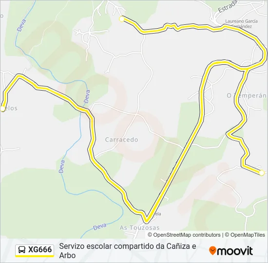 XG666 Bus Line Map